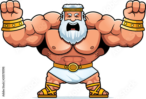 Cartoon Zeus Angry