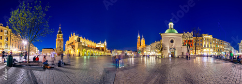 Old town market square of Krakow, Poland 