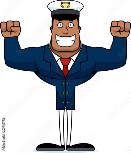 Cartoon Smiling Boat Captain