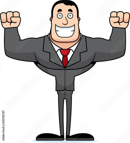 Cartoon Smiling Businessperson