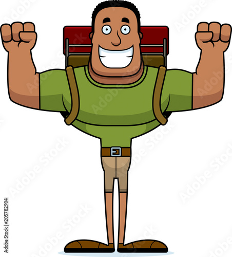 Cartoon Smiling Hiker