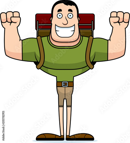 Cartoon Smiling Hiker