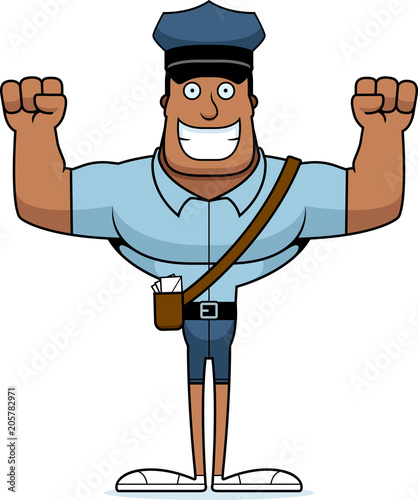 Cartoon Smiling Mail Carrier