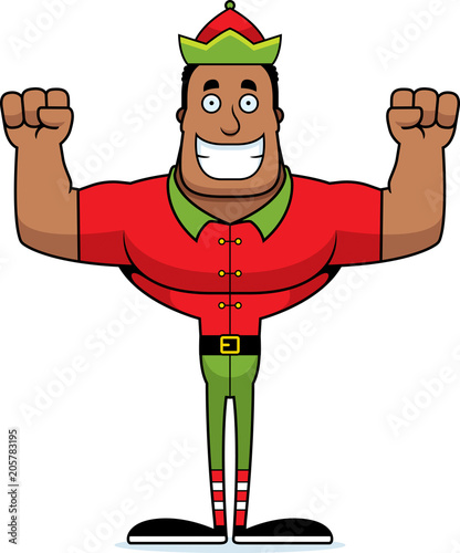 Cartoon Smiling Xmas Elf