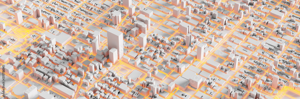 Techno mega city; urban and futuristic technology concepts, original 3d rendering Techno mega city; urban and futuristic technology concepts, original 3d rendering