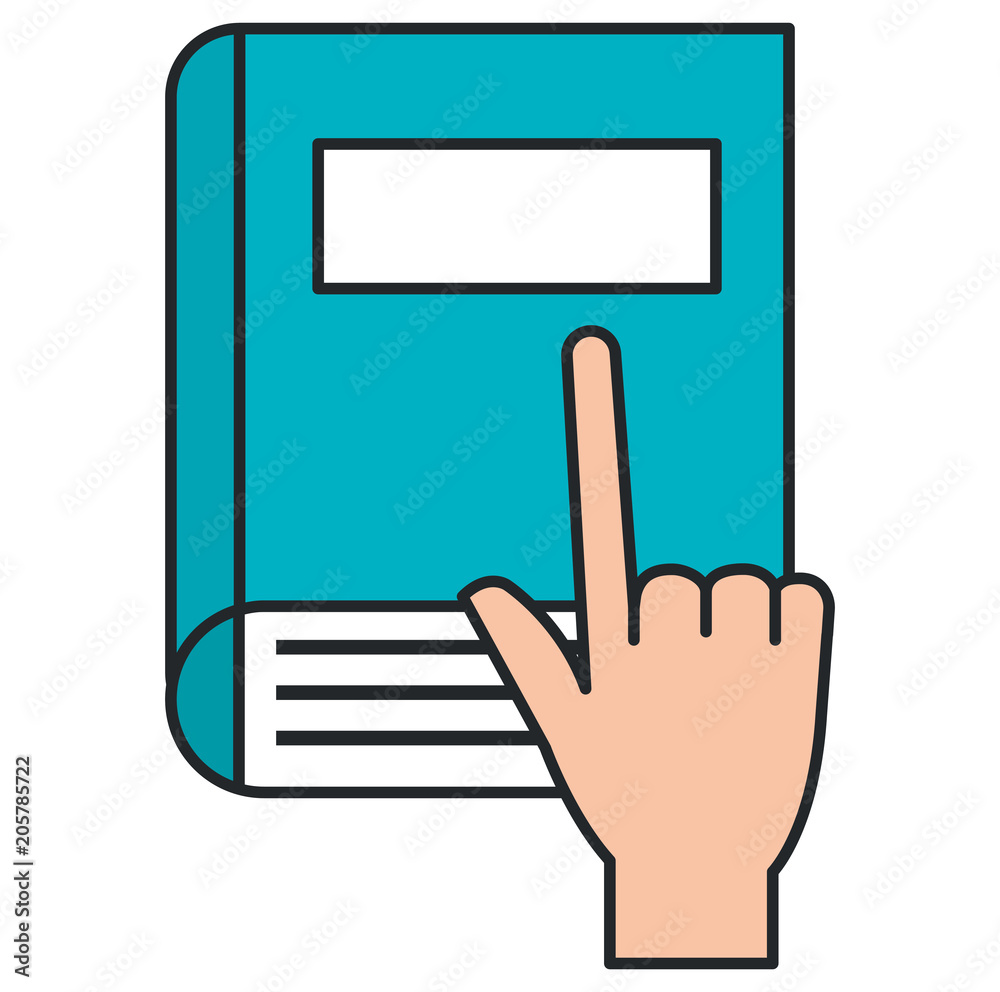 hand with book school vector illustration design hand with book school vector illustration design