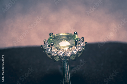 Gold ring with peridot photo