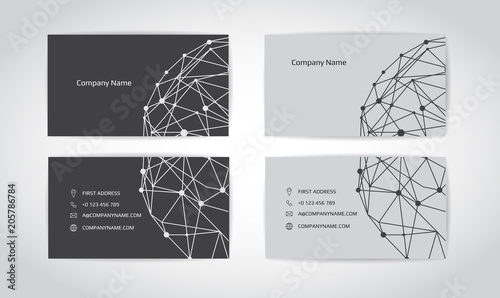 Engineering business card. Engineering drawings. vector illustration.