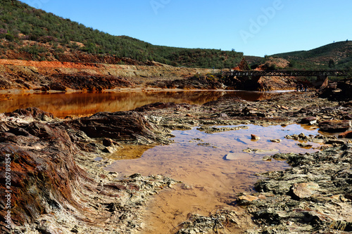 Channel of the Odiel river, with its spectacular color