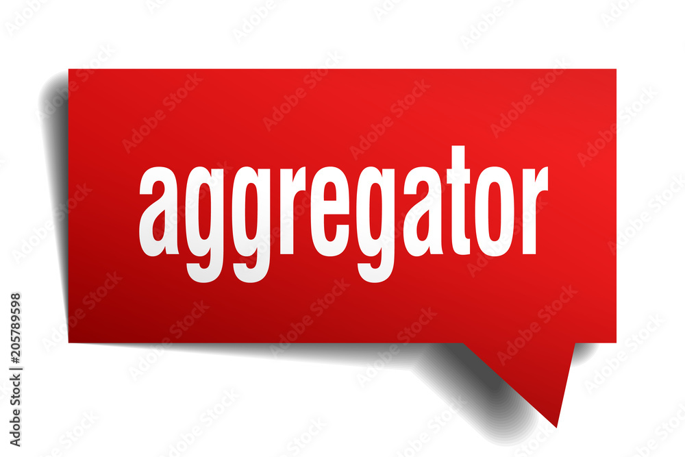 aggregator red 3d speech bubble aggregator red 3d speech bubble
