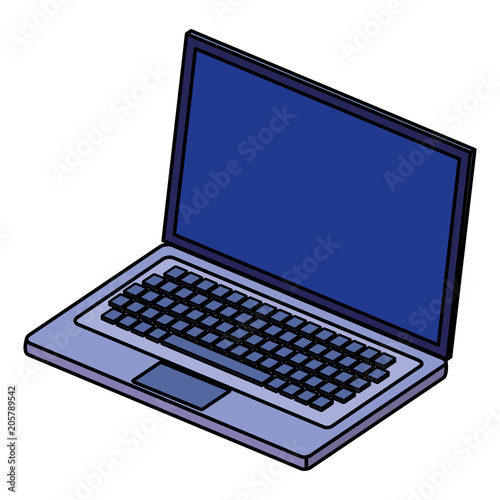 computer laptop isometric icon vector illustration design