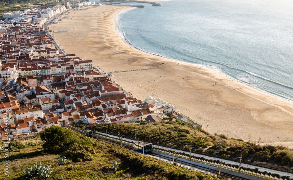 Fototapeta premium city, beach, sea, panorama, view, coast, sky, water, travel,