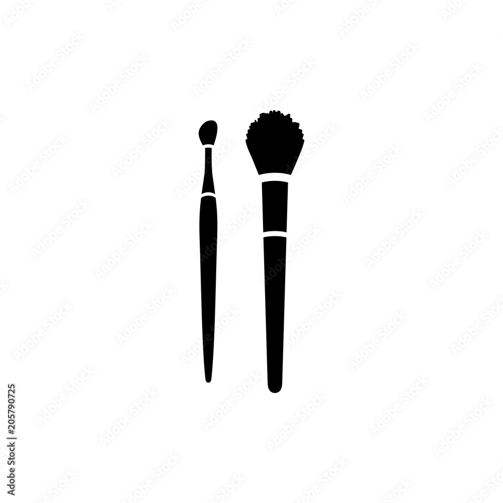 Makeup brushes for blush and lipstick vsecot icon