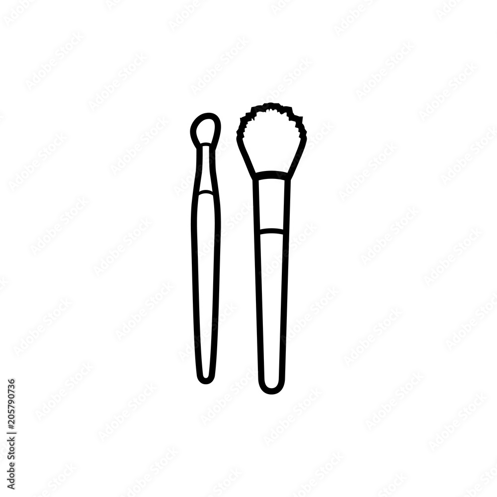 Makeup brushes for blush and lipstick vsecot icon Makeup brushes for blush and lipstick vsecot icon
