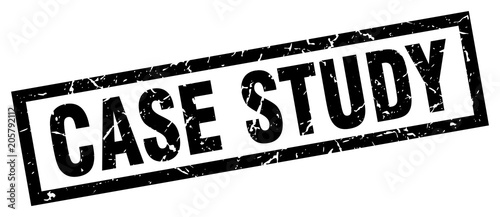 square grunge black case study stamp