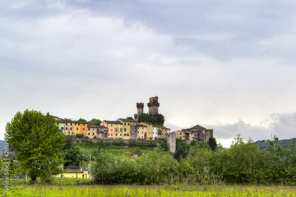 View of the Italian Fortress Castello di Nozzano View of the Italian Fortress Castello di Nozzano