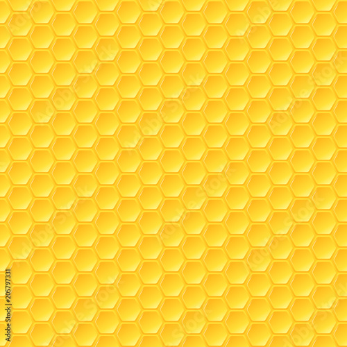 Honeycomb background, seamless hexagons pattern, vector illustration