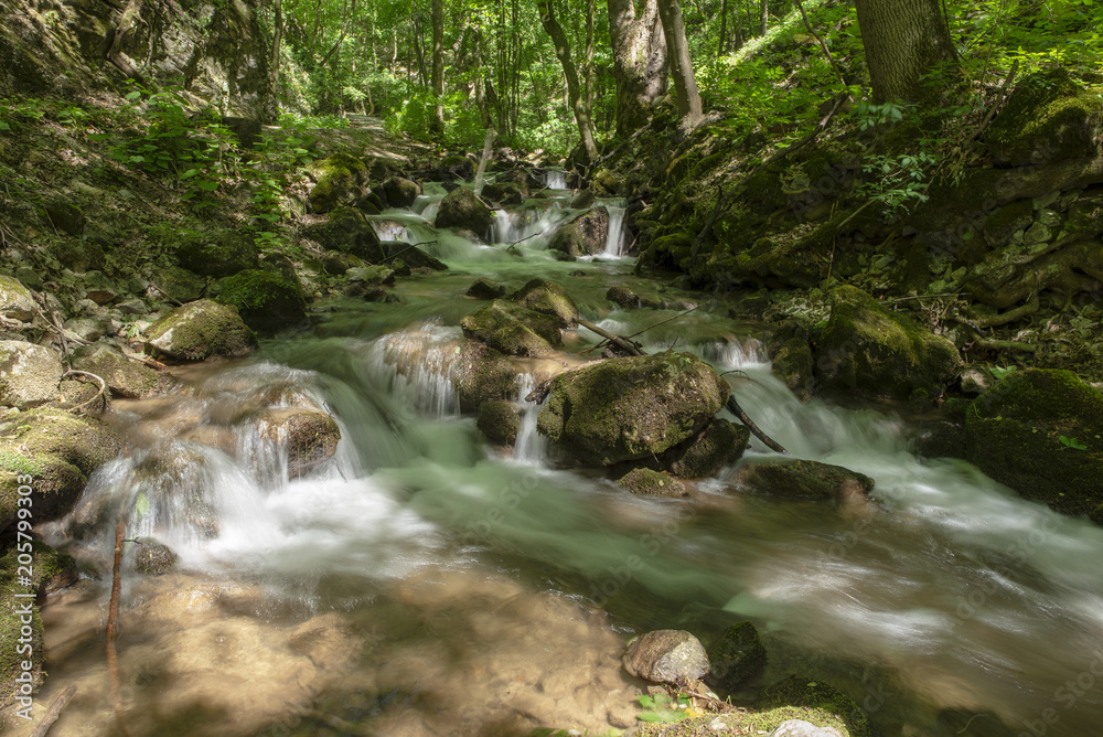 Waterfall in Zadiel valley Waterfall in Zadiel valley