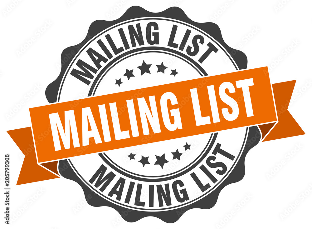 Fototapeta premium mailing list stamp. sign. seal