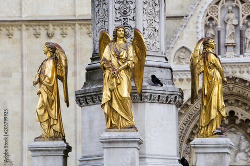 Statues in front of Zagreb cathedral