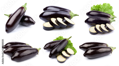 Wallpaper Mural Eggplant isolated on white Torontodigital.ca