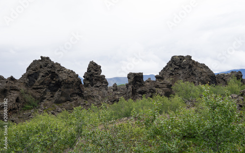 Landschaft bei Dimmuborgir am Mývatn-See / Nord-Island