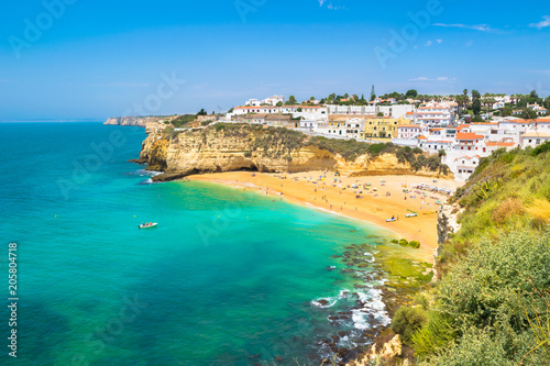 Fototapeta Naklejka Na Ścianę i Meble -  Wonderful landscape from Carvoeiro Beach in Algarve Portugal