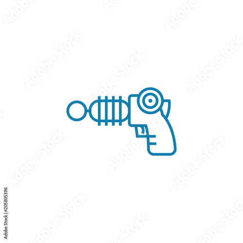 Electronic gun line icon, vector illustration. Electronic gun linear concept sign.