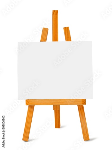 Small easel and canvas