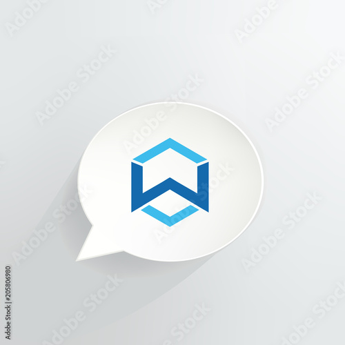 Wanchain Cryptocurrency Coin Speech Bubble Background photo