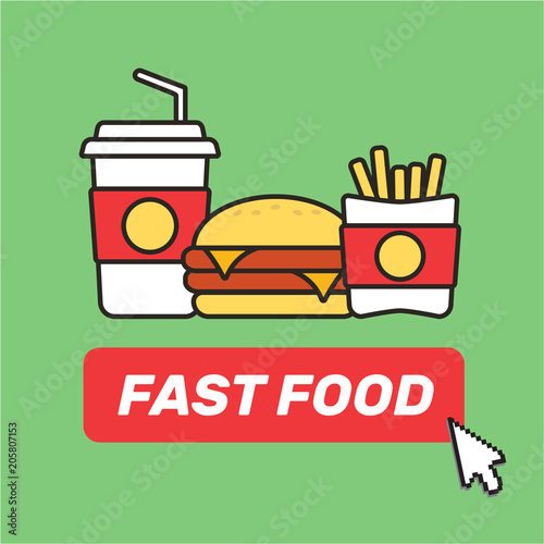 Fast food snacks and drinks. Vending machine snack vector