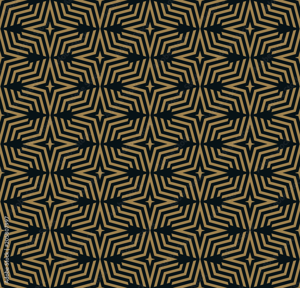 Vector seamless pattern. Modern stylish texture. Repeating geometric tiles from striped elements