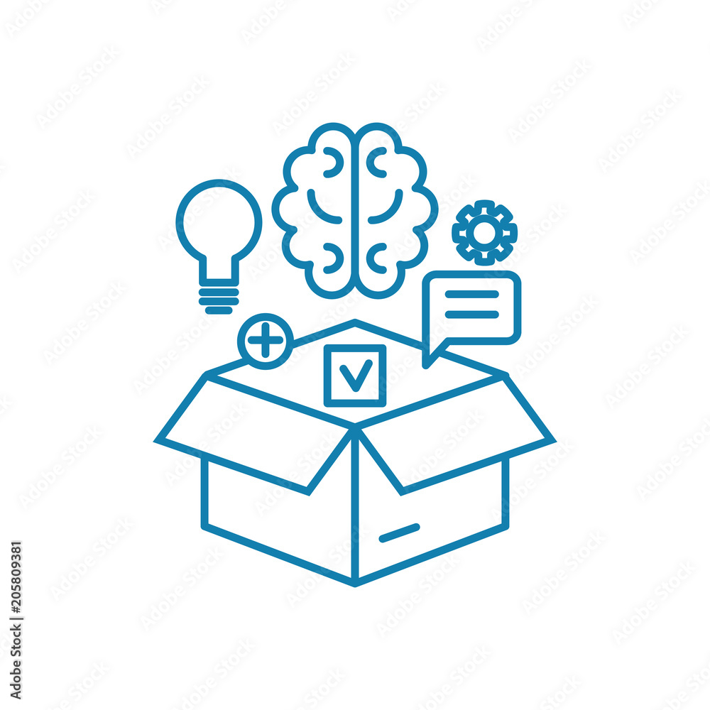Intellectual resources line icon, vector illustration. Intellectual resources linear concept sign.