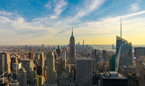 New York City skyline with urban skyscrapers © yooranpark