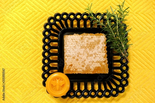 Honey Comb with Rosemary and 1 ounce, 100% pure Bees Wax