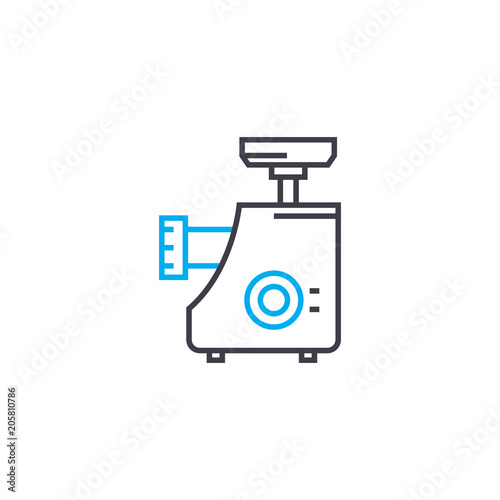 Meat grinder line icon, vector illustration. Meat grinder linear concept sign.