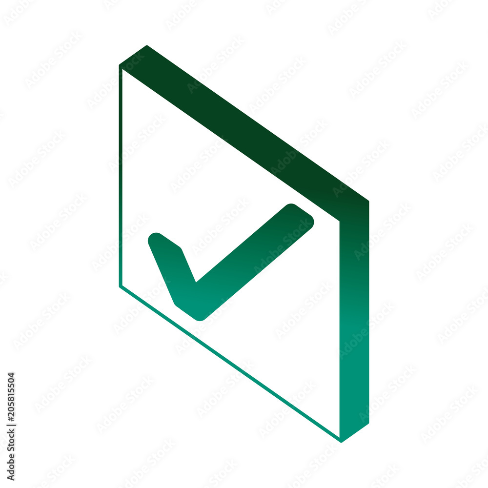 checkmark ok button web isometric vector illustration green neon checkmark ok button web isometric vector illustration green neon