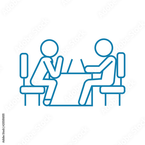 Request for help line icon, vector illustration. Request for help linear concept sign.