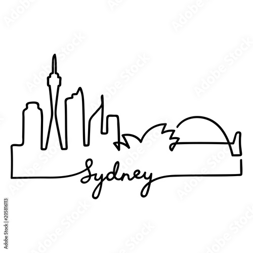 Sydney skyline illustration