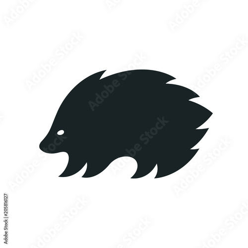 Porcupine silhouette logo