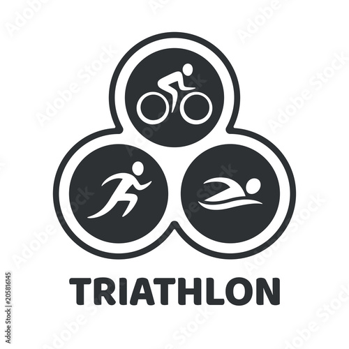 Triathlon event illustration