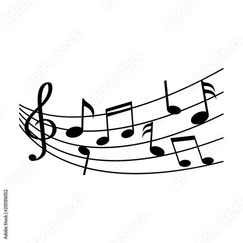 Different music notes. Vector illustration