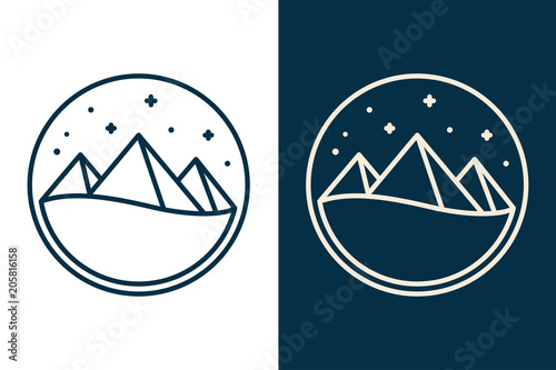 Egyptian pyramids logo