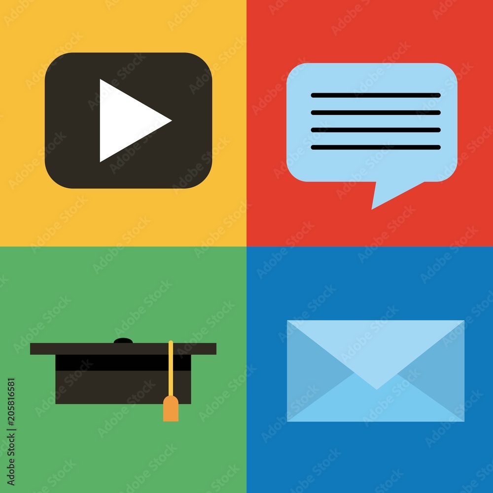 learning online education set icons vector illustration learning online education set icons vector illustration