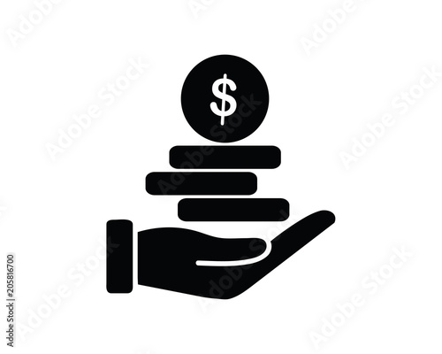 receive fees icon design illustration,glyph style design, designed for web and app