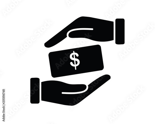 give and receive fees icon design illustration,glyph style design, designed for web and app