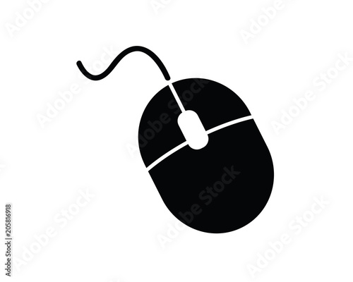 mouse icon design illustration,glyph style design, designed for web and app