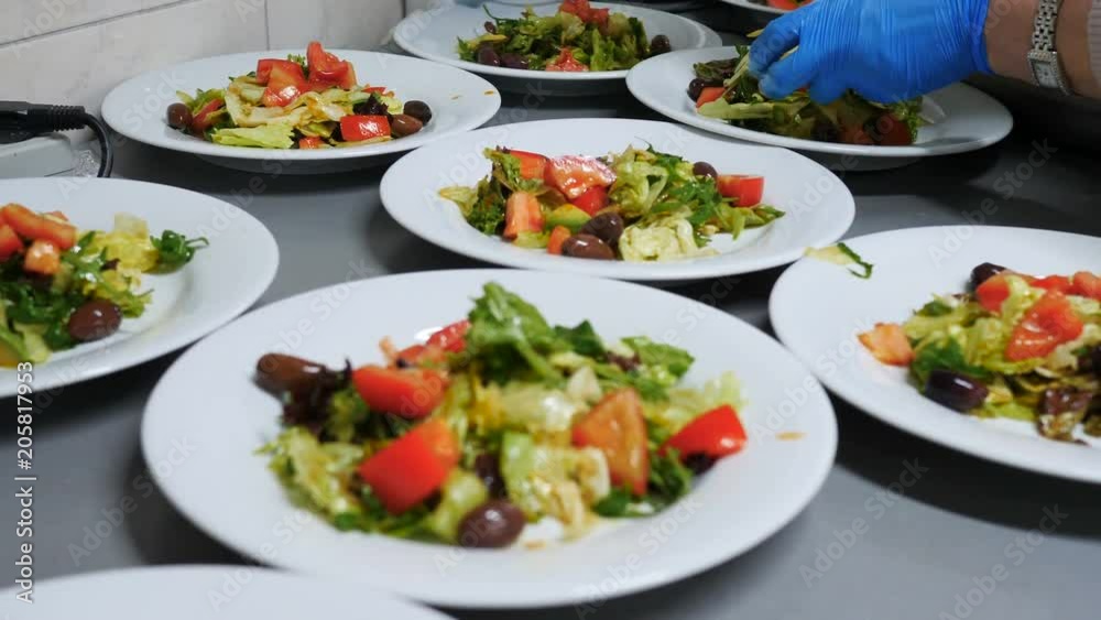 healthy salad of shrimp, mixed greens and tomatoes healthy salad of shrimp, mixed greens and tomatoes