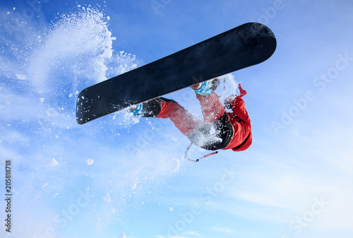 Weekend activities - snowkiting! Extreme and fun! A trip to the Russian North to kite in show white tundra is a great trip adventure! Freestyle rotation high move trick with board snow powder action