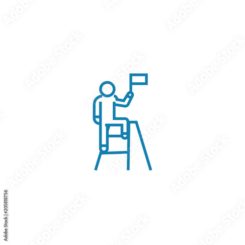 Tremendous achievements line icon, vector illustration. Tremendous achievements linear concept sign.